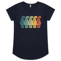 Guitar Headstock Womens Scoop Neck T-Shirt Navy