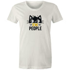Ew People, Cat - Womens T-shirt Natural Womens T-shirt animal Printed In Australia