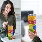 Citrus 20oz Tall Skinny Tumbler with Lid and Straw