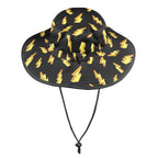 Lightning Bolts Wide Brim Bucket Hat Wide Brim Bucket Hat comic Printed Offshore