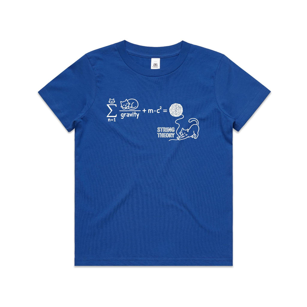 Cat String Theory Physics Kids AS Colour T-shirt