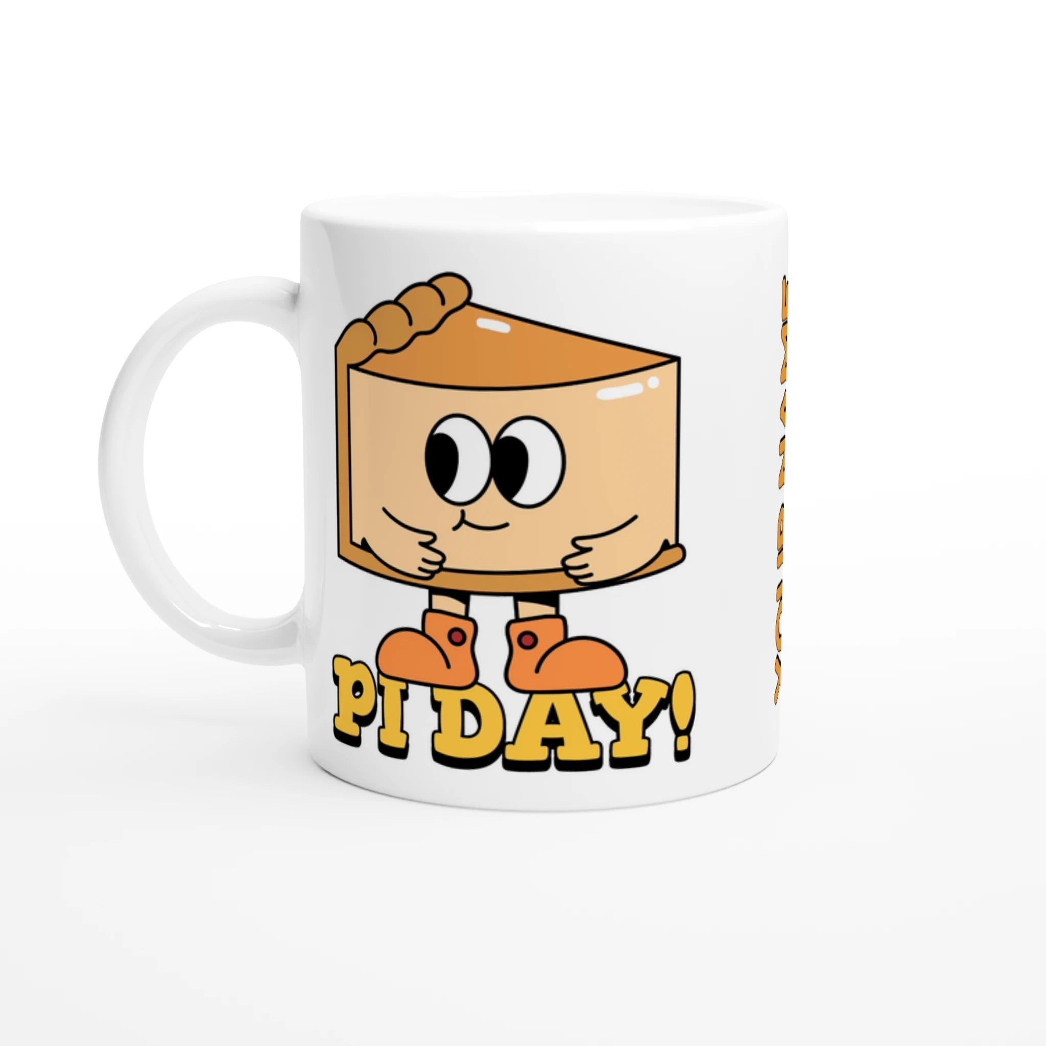 Personalised - Pi Day - White 11oz Ceramic Mug with Colour Inside Ceramic White Personalised 11oz Mug customise Globally Fulfilled Maths personalise Science