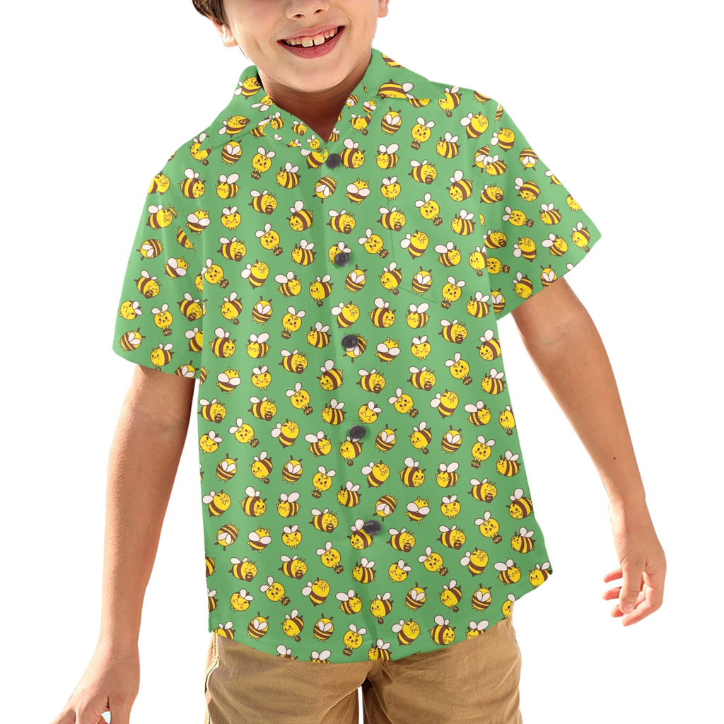 Busy Bees Junior Kids Hawaiian Shirt