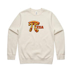 Pizza Pi - AS Colour Stencil Crew Sweatshirt Ecru Sweatshirt Maths Printed In Australia