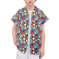Sticker Music Senior Kids Hawaiian Shirt Senior Kids Hawaiian Shirt 8-15 Music Printed Offshore