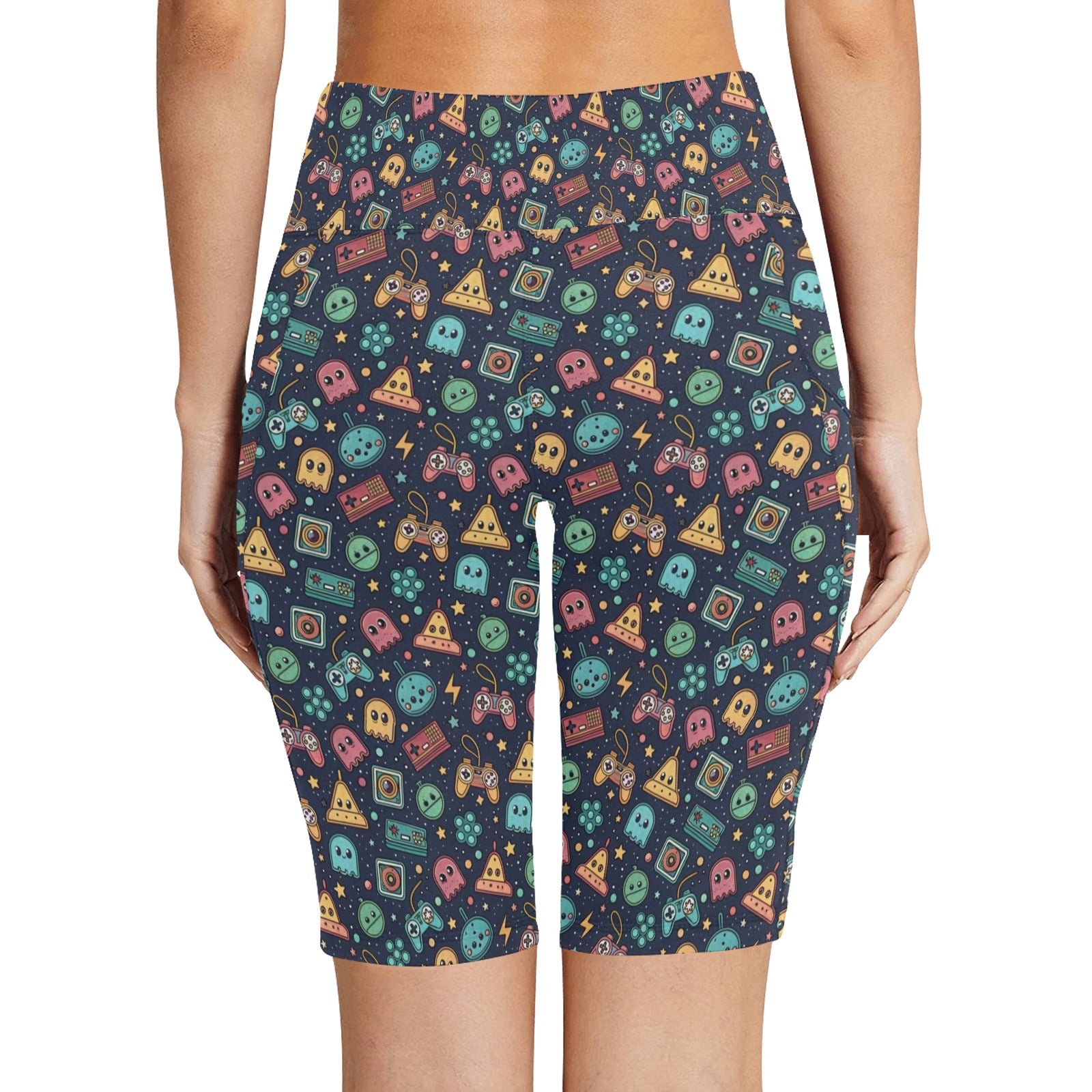 Video Game Women's Bike Shorts With Side Pockets