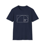 Fibonacci Unisex Softstyle T-Shirt Navy T-Shirt Australian Printer Maths Science
