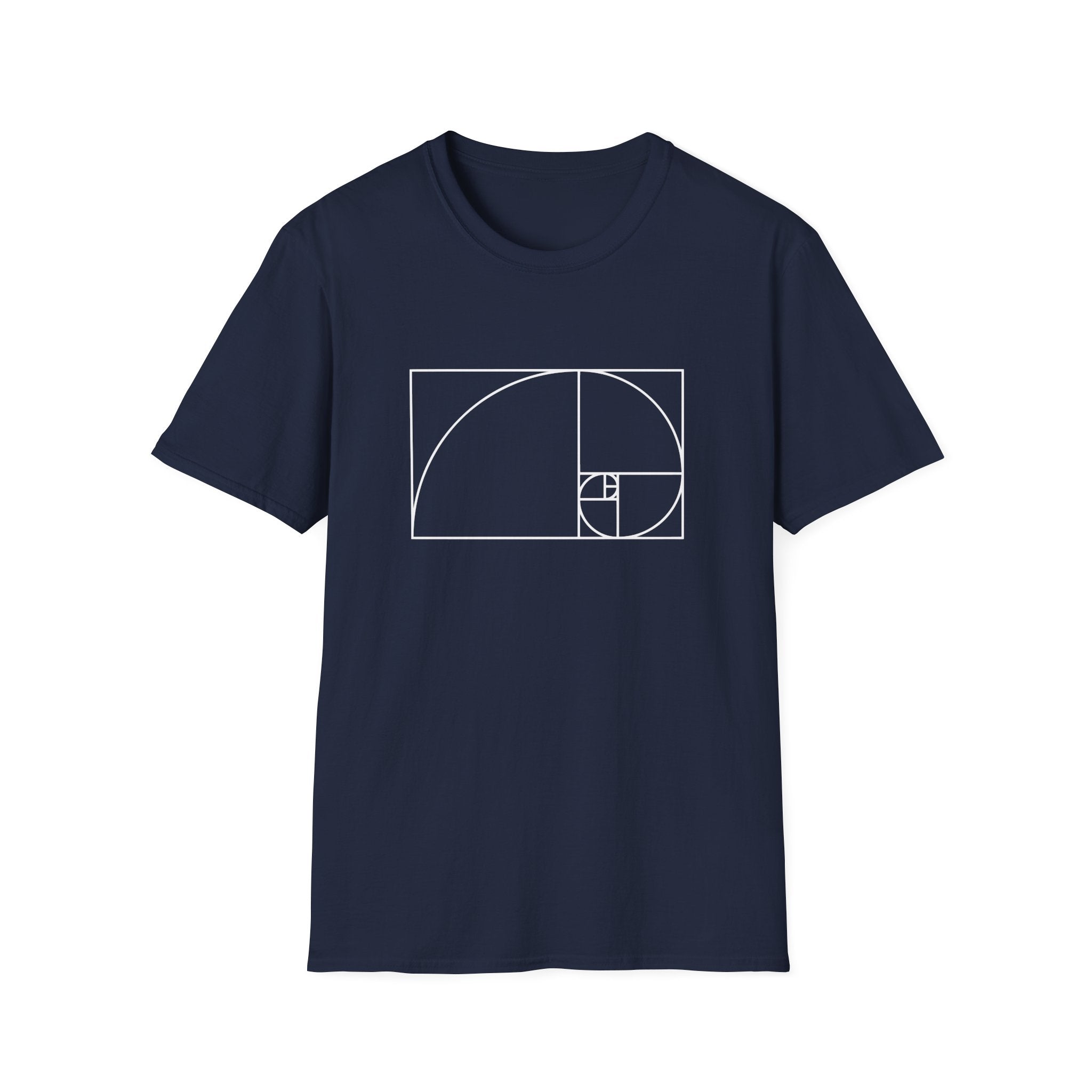 Fibonacci Unisex Softstyle T-Shirt Navy T-Shirt Australian Printer Maths Science