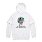 All We Need Is Love And A Little Space - Mens Hoodie White Mens Hoodie Love Printed In Australia Space