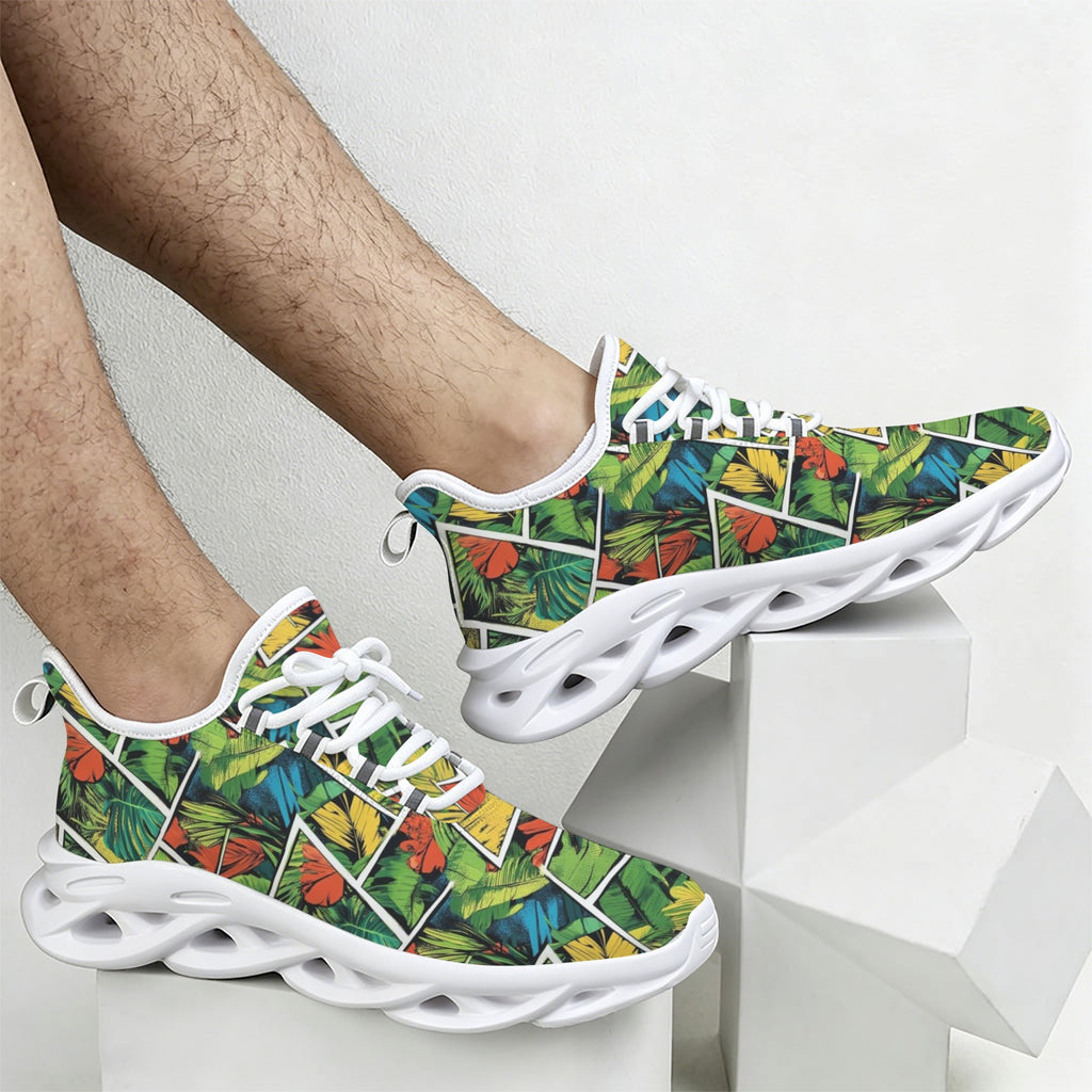 Tropical Comic Book Style Men's Twisted Sole Sneakers