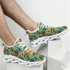 Tropical Comic Book Style Men's Twisted Sole Sneakers