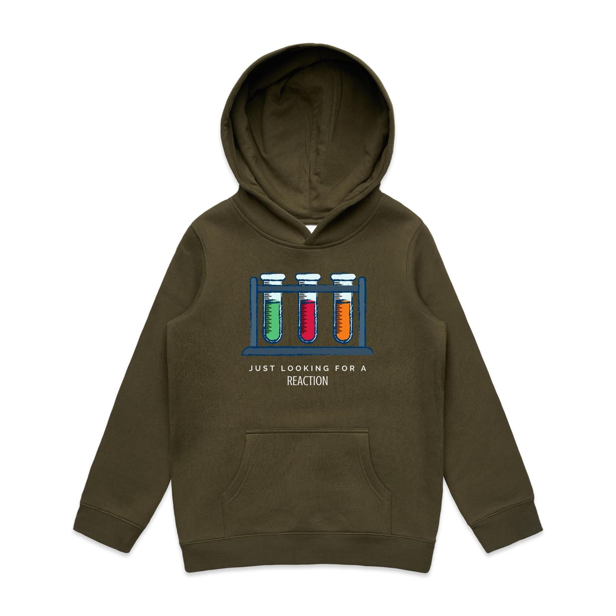 Test Tubes, Just Looking For A Reaction - Kids Hoodie Army Kids Hoodie Printed In Australia