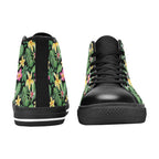 Frangipani Women's High Top Canvas Shoes Womens Classic High Top Shoes Plants Printed Offshore