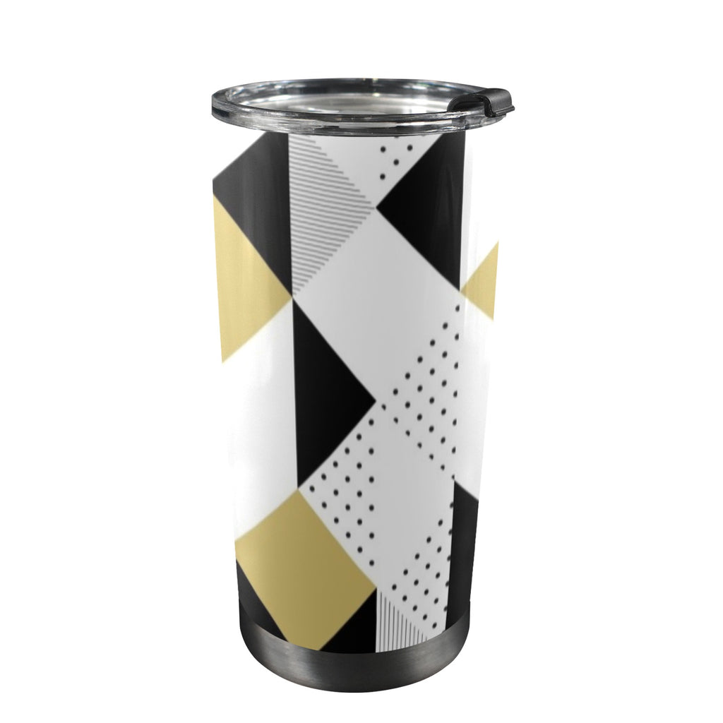 Triangles - 20oz Mobile Tumbler with Lid (Black Lock) One Size 20oz Travel Mug Printed Offshore