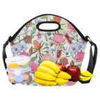 Australian Flowers Neoprene Lunch Bag/Large (Model 1669) Neoprene Lunch Bag Plants Printed Offshore