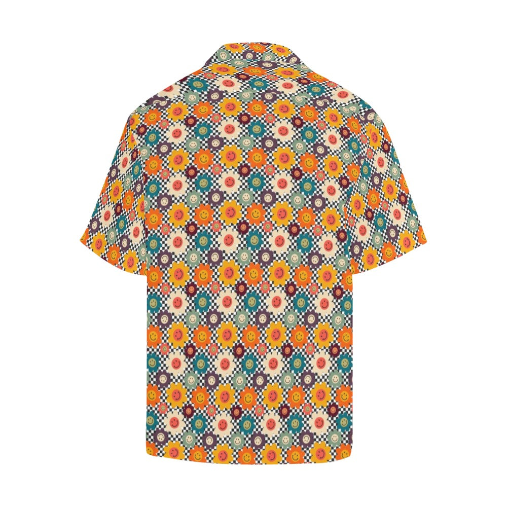 Happy Retro Flowers - Mens Hawaiian Shirt