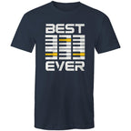 Piano Keyboard, Best Dad Ever - Mens T-Shirt Navy Mens T-shirt Dad Music Printed In Australia