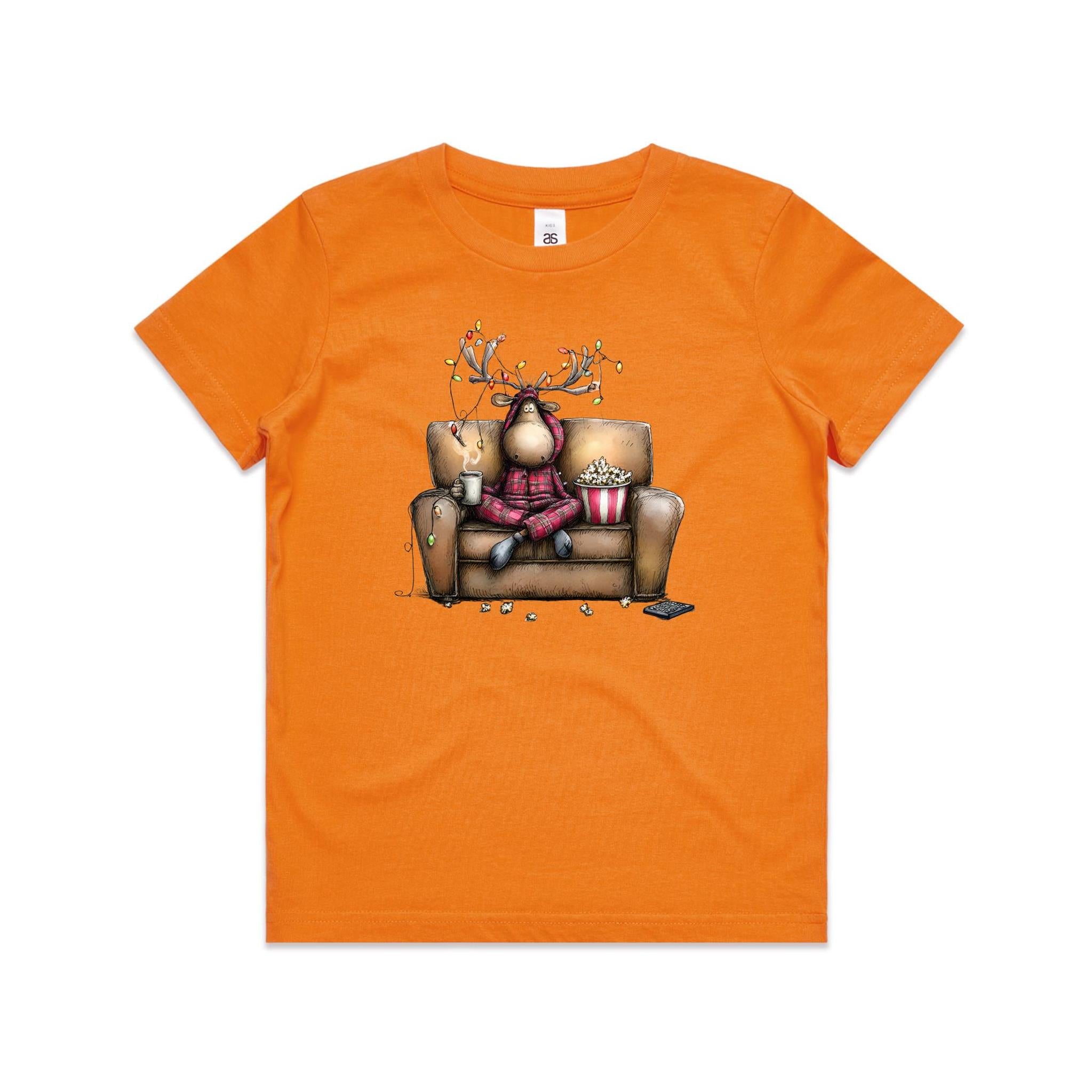 Reindeer, Christmas Movies Watching T-shirt - Kids T-shirt