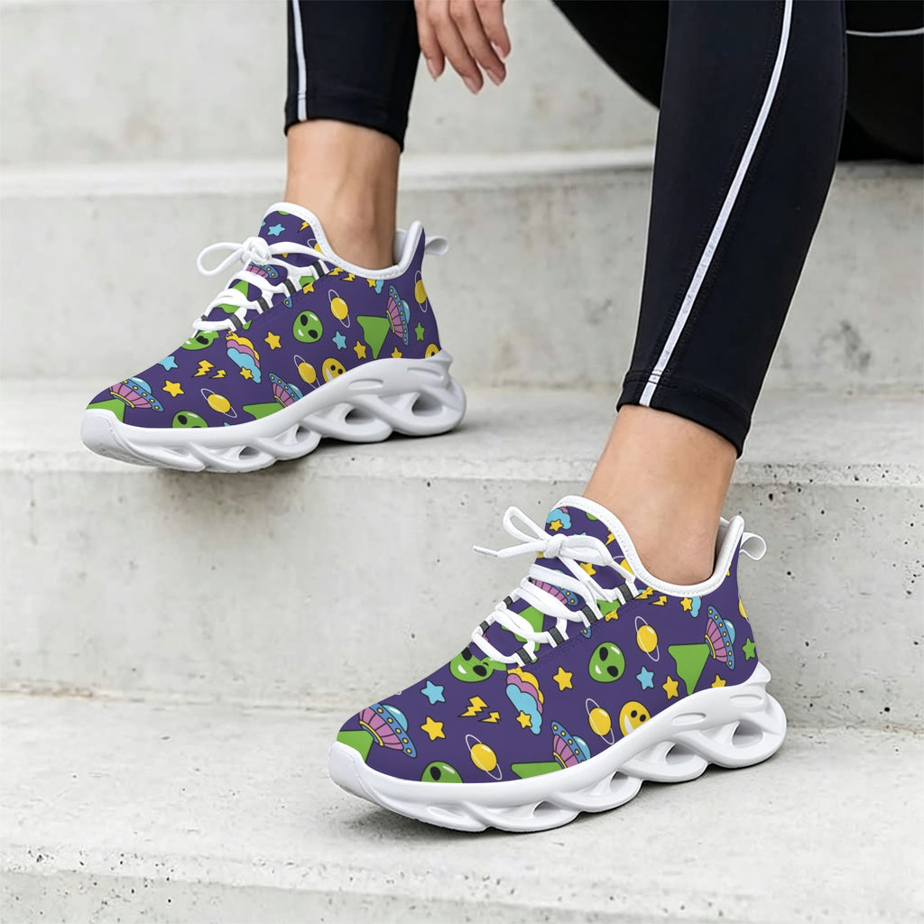 Groovy Alien And UFO Women's Twisted Sole Sneakers