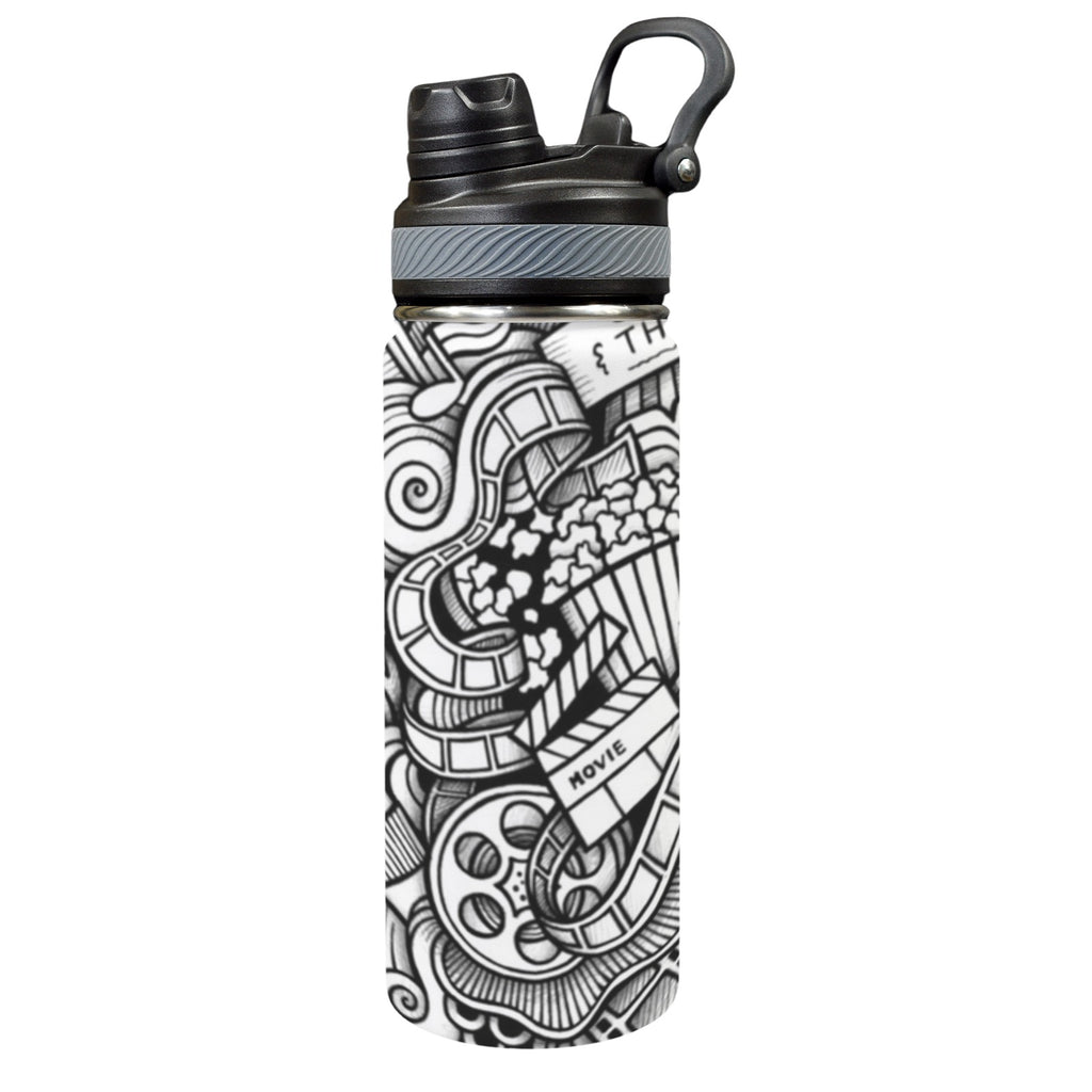 Entertainment - Insulated Water Bottle with Dual-Use Lid (18oz) One Size Insulated Water Bottle with Dual-Use Lid (18oz) Printed Offshore