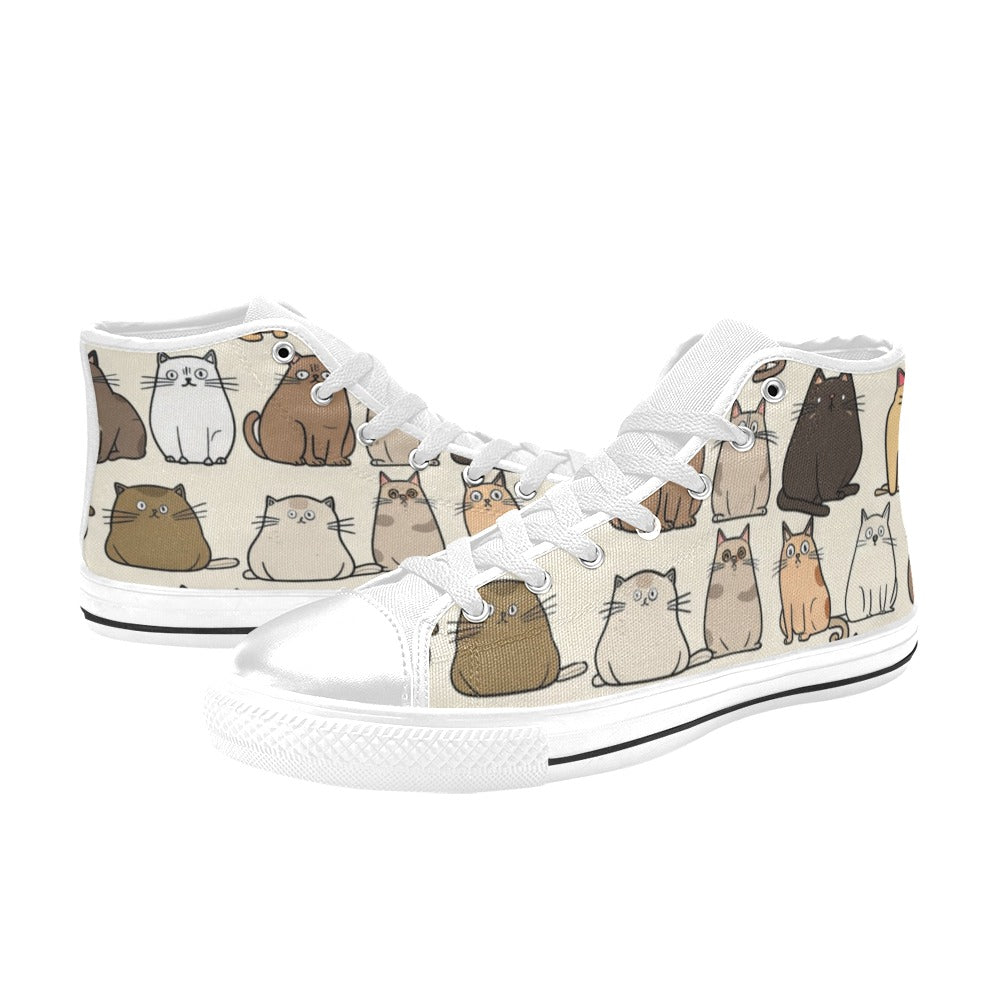Lots Of Cats - Men's High Top Canvas Shoes