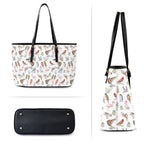 Birds Of A Feather PU Leather Tote Bag Large Leather Tote Bag-Large animal Birds Printed Offshore