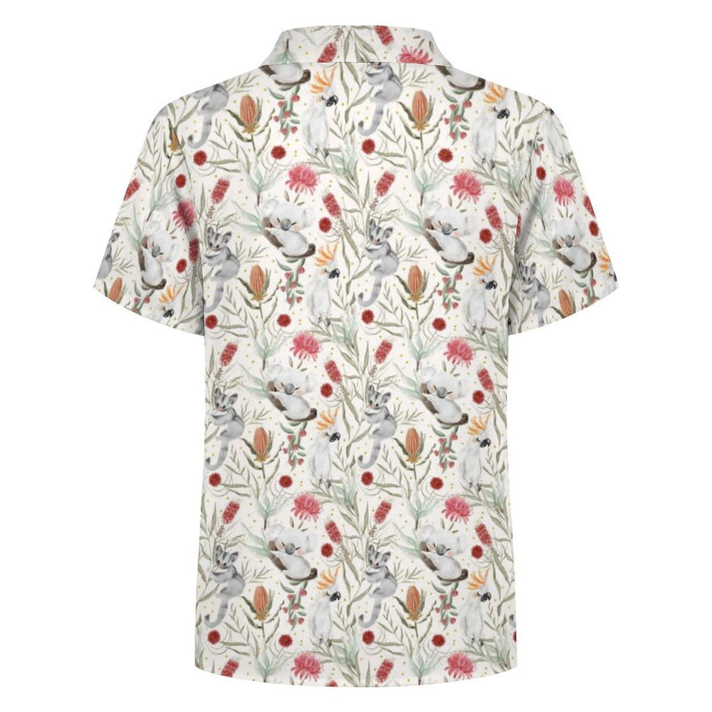 Australian Plants And Animals Kids Cotton Short Sleeve Shirt
