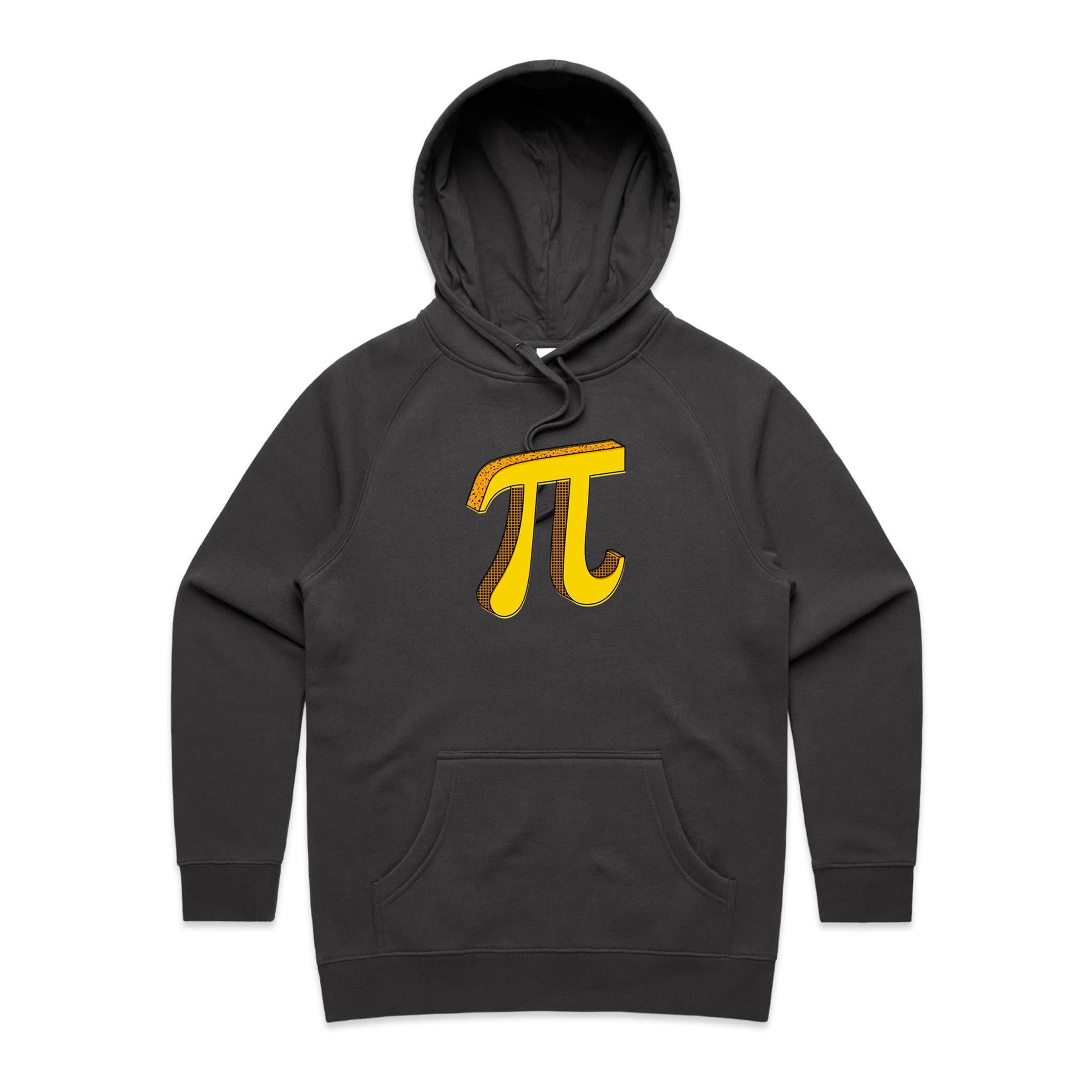 Pi - Womens Hoodie Coal Womens Hoodie Maths Printed In Australia Science