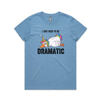 Dramatic Unicorn Goose Women's AS Colour T-shirt Carolina Blue Womens T-shirt animal Printed In Australia