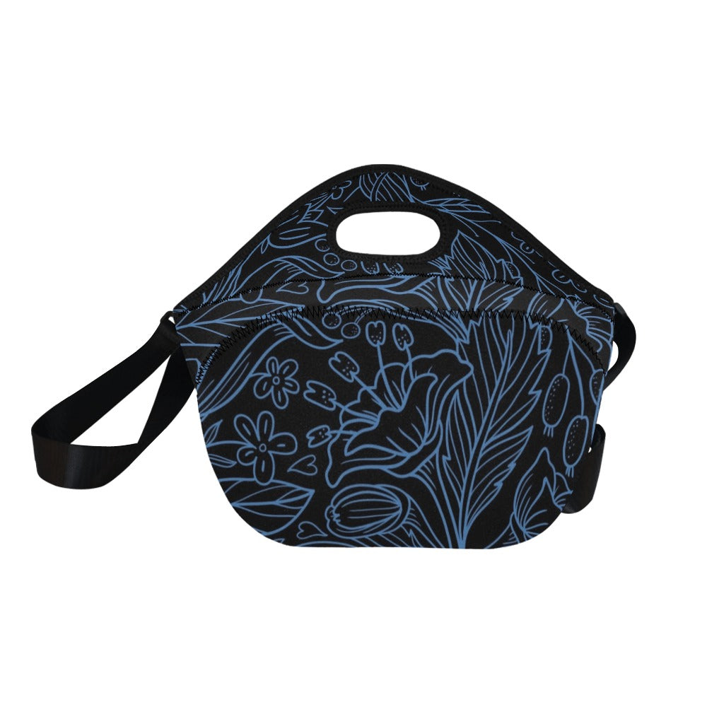 Blue Floral - Neoprene Lunch Bag Neoprene Lunch Bag Printed Offshore
