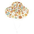 70's Style Floral Wide Brim Bucket Hat Wide Brim Bucket Hat Plants Printed Offshore