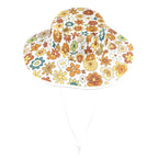 70's Style Floral Wide Brim Bucket Hat Wide Brim Bucket Hat Plants Printed Offshore