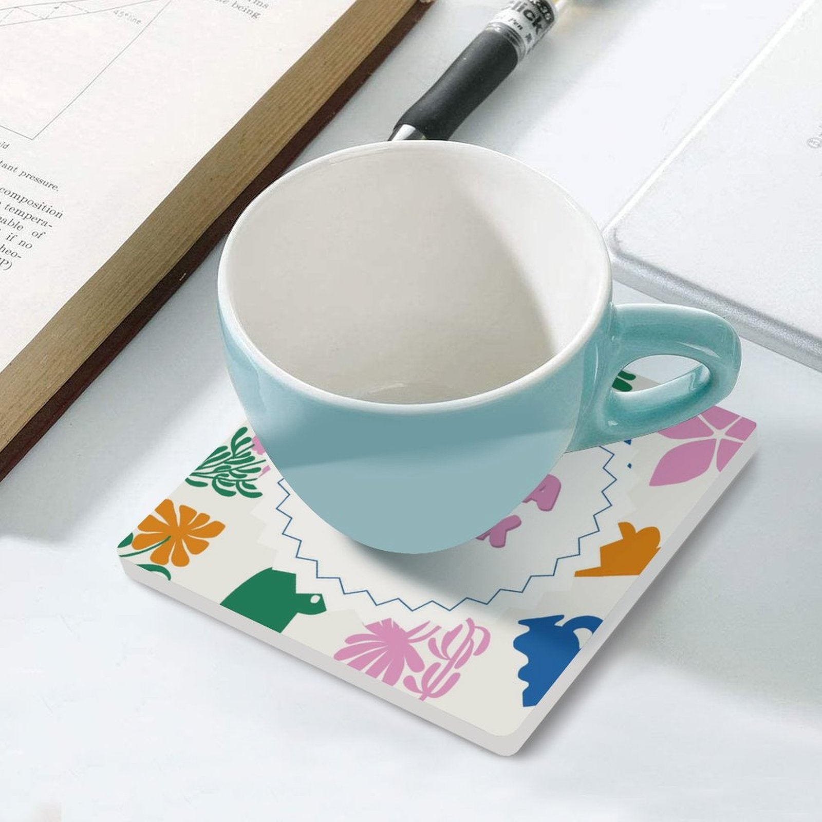 Take A Break - Ceramic Coasters (Square) Ceramic Coasters Printed Offshore