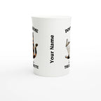 Personalise - Don't Rush Me, Cat - White 10oz Porcelain Slim Mug Personalised Porcelain Mug animal Globally Fulfilled