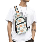 Cute Cat Faces Chest Bag One Size Cross Body Chest Bag animal Printed Offshore