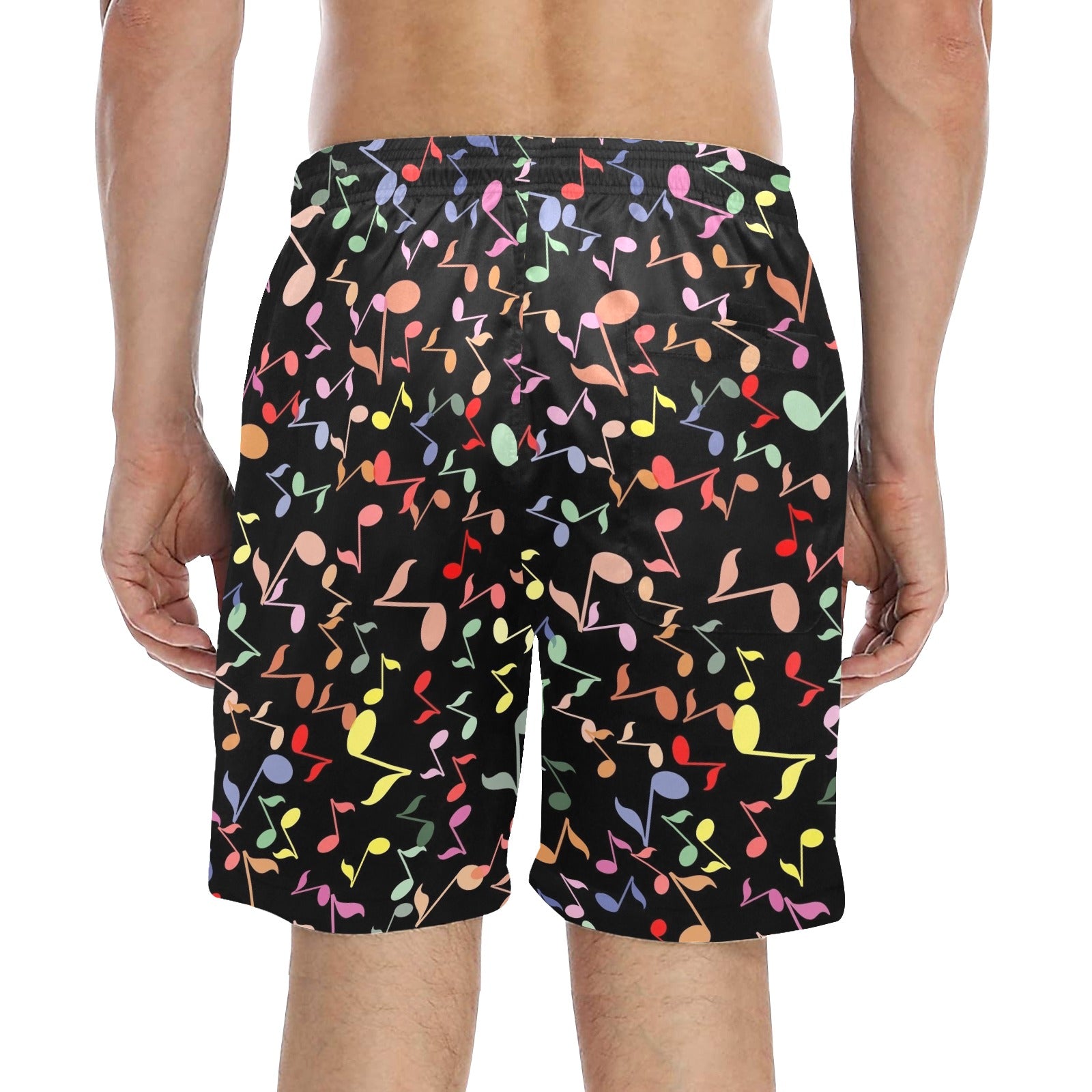 Quavers, Music Notes - Men's Mid-Length Beach Shorts Men's Mid-Length Beach Shorts Music Printed Offshore