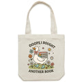 Oops, I Bought Another Book Canvas Tote Bag Default Title Tote Bag animal Printed In Australia Reading