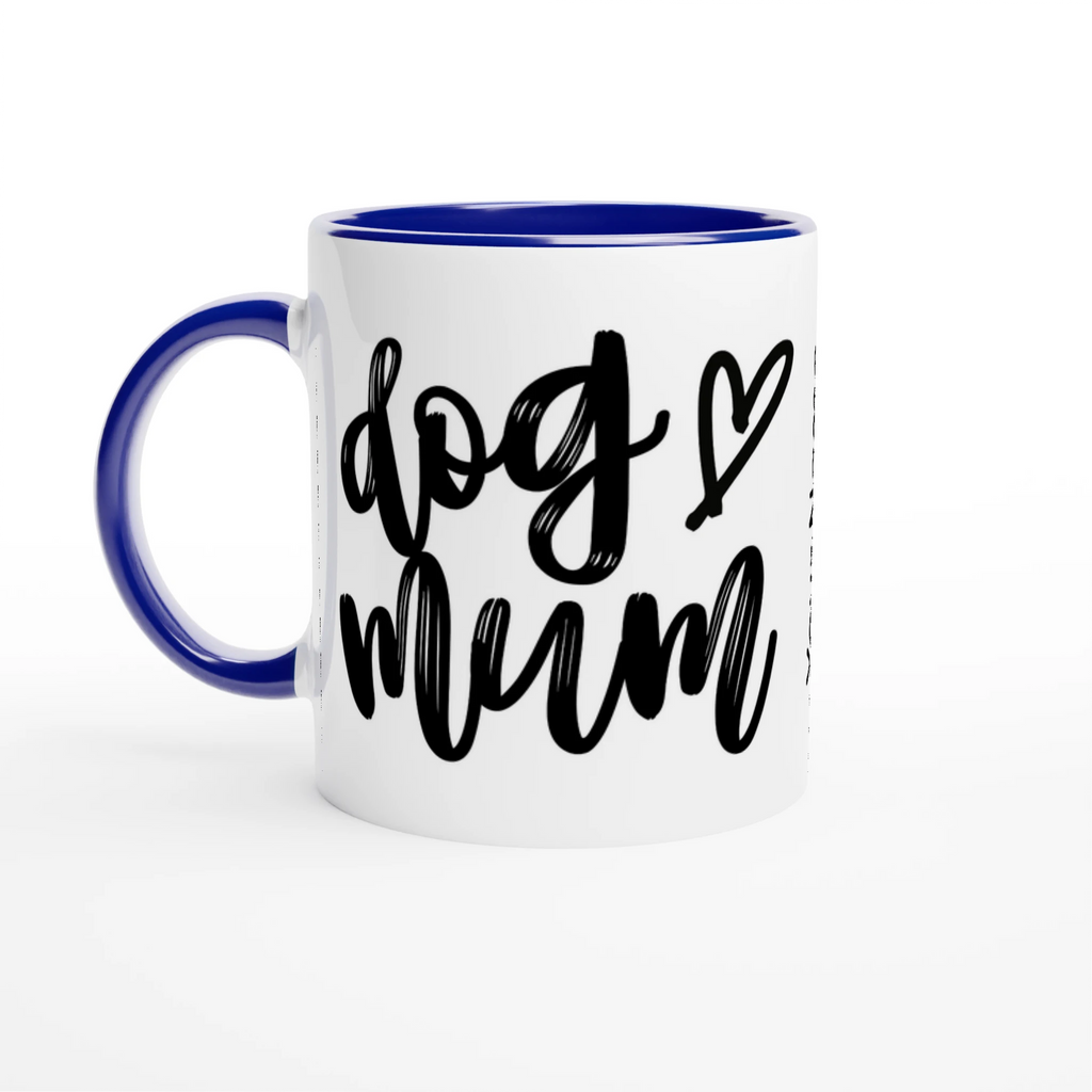 Personalised - Dog Mum - 11oz Ceramic Mug Personalised 11oz Mug animal customise Globally Fulfilled Mum personalise