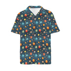 Galaxy Men's Short Sleeve Hawaiian Shirt Men's Hawaiian Shirt (New) Printed Offshore Space
