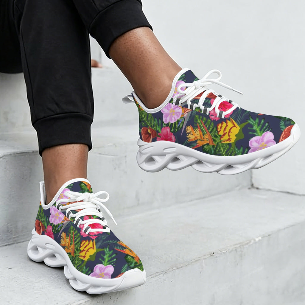 Tropical Floral Women's Twisted Sole Sneakers
