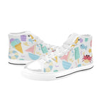 Summer Fun - Kids High Top Canvas Shoes