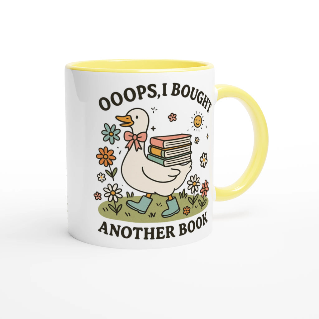 Oops, I Bought Another Book - White 11oz Ceramic Mug with Colour Inside Colour 11oz Mug animal Globally Fulfilled Reading
