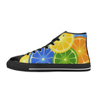 Citrus - Men's High Top Canvas Shoes