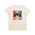 Gamer Kid's AS Colour T-shirt Ecru Kids Youth T-shirt Games Printed In Australia
