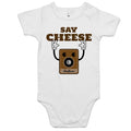 Say Cheese, Vintage Camera - Baby Bodysuit White Baby Bodysuit Printed In Australia