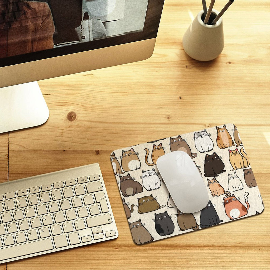Lots Of Cats Leather Mouse Pad Leather Mouse Pad animal Printed Offshore