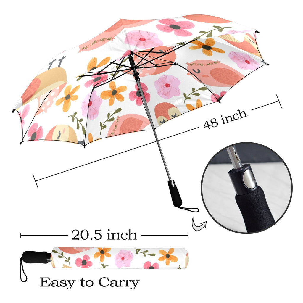 Lovely Birds - Semi-Automatic Foldable Umbrella (Model U12) Semi-Automatic Foldable Umbrella (U12)