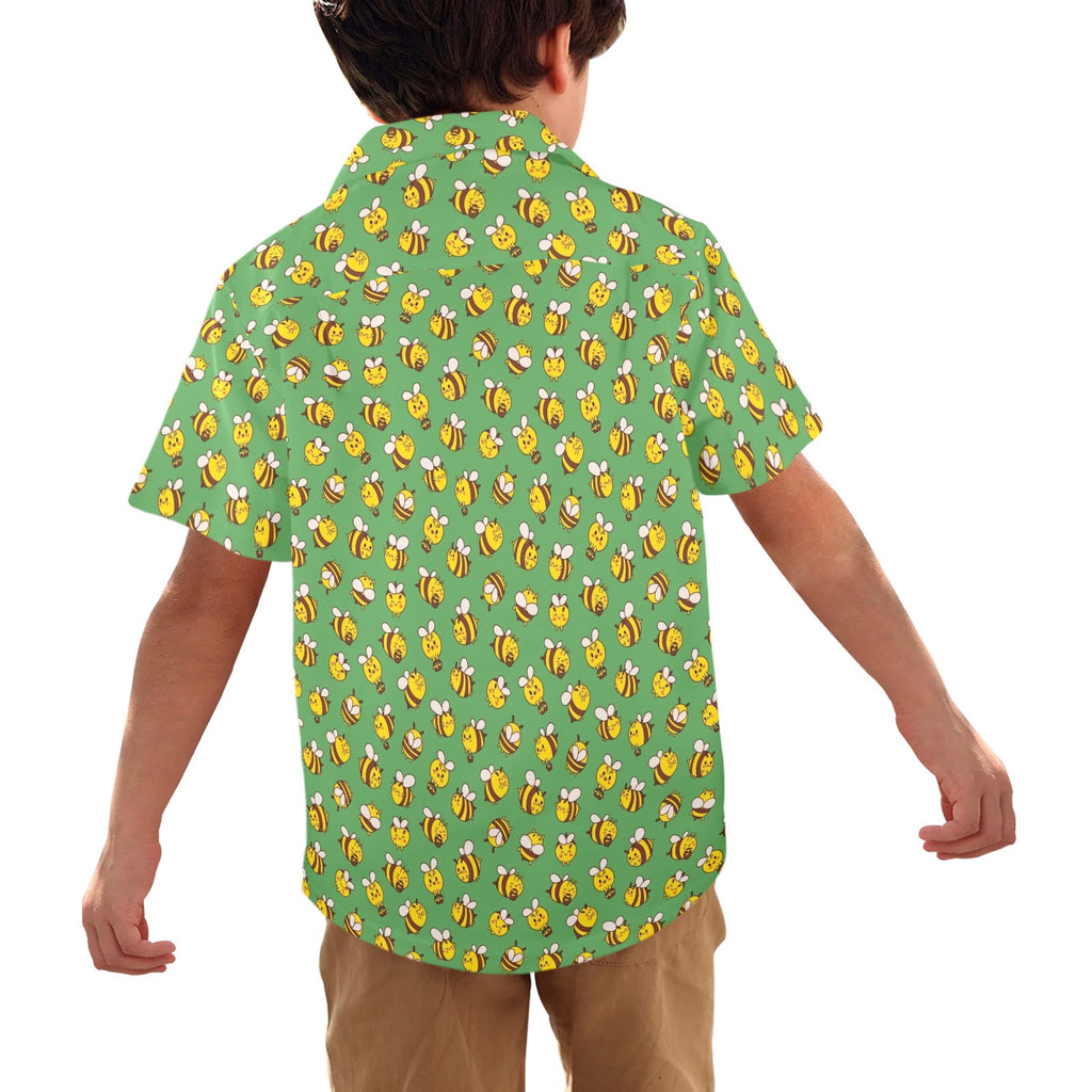Busy Bees Junior Kids Hawaiian Shirt