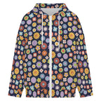 Groovy Flowers Women's Full-Zip Hoodie