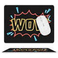 Wow, Comic Book Leather Mouse Pad white One size Leather Mouse Pad comic Printed Offshore